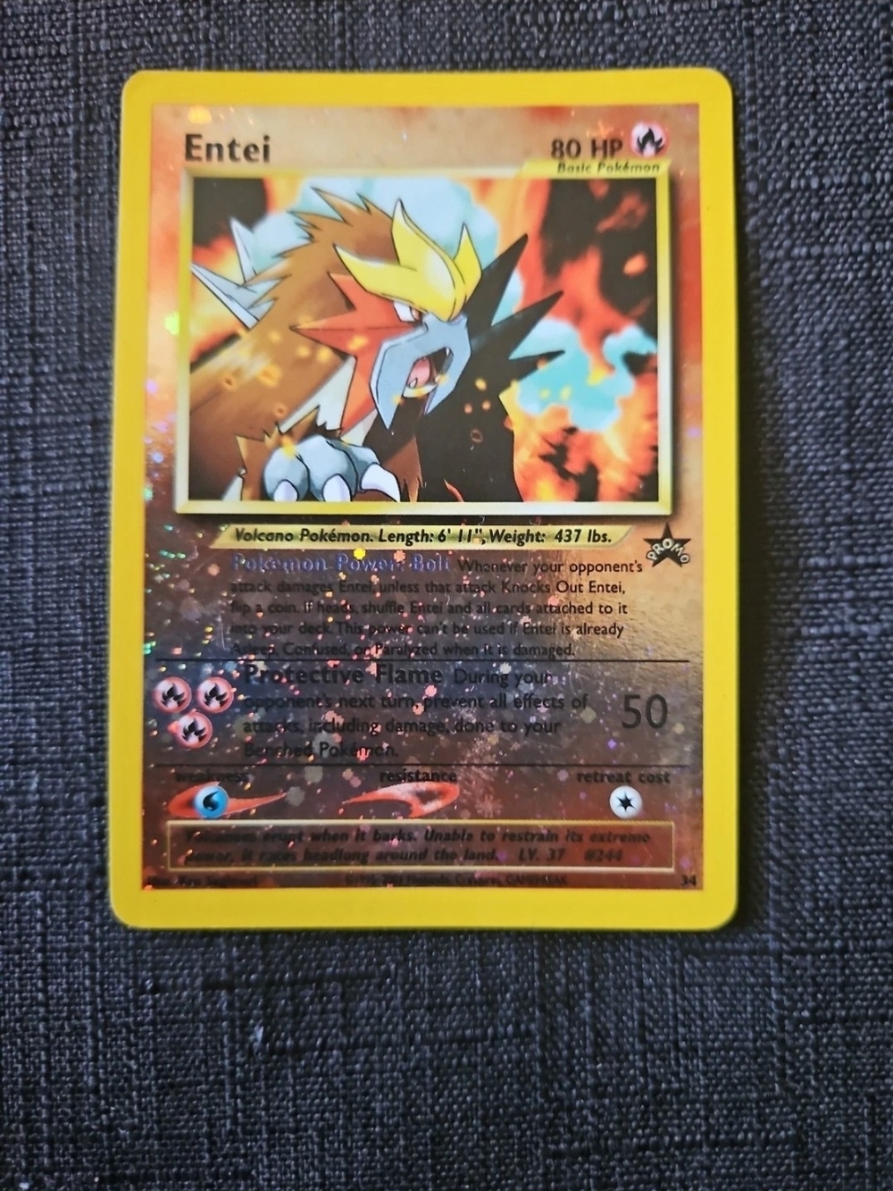 2001 Entei Pokémon Card Collectibles Trading Card